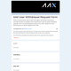 The Google form that AAX users currently need to use to request a withdrawal of funds from the crypto company.